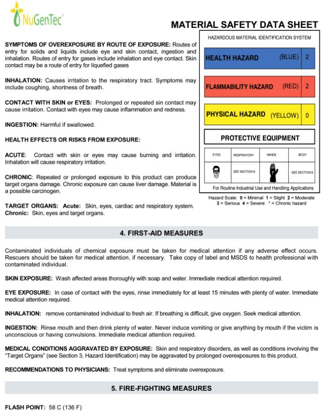 msds for cpg fastcopy